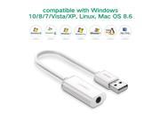 USB Sound Adapter USB External Sound Audio Adapter with 3.5mm Stereo for Headset 30712