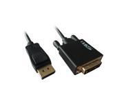 LinkS Gold Plated DisplayPort DP to DVI Cable 10 Feet in black—Ship From US