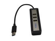 LinkS USB 3.0 Hub 4 port Compact hub with a Built in 1ft USB 3.0 Cable for Laptops Ultrabooks and Tablet PCs with USB Ports bus powered required no external p