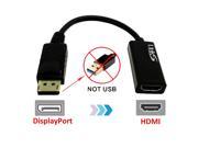 LinkS Gold Plated DisplayPort DP to HDMI Male to Female Cable Adapter in black—Ship From US