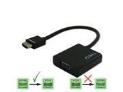 LinkS Active HDMI to VGA Adapter Male to Female with 3 Ft Micro USB Cable —Ship From US