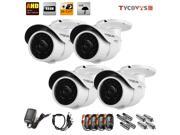 TYCOCAM TA370 4H2 960H 720P 4pcs White CMOS CCTV Security Camera Home Safe Camera with IR CUT Nightvision with 15M IR distance IP66 Waterproof