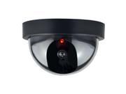 TYCOCAM 1pc Indoor Outdoor CCTV Fake Dummy Dome Security Camera with Flahsing RED LED Light black