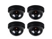 TYCOCAM TD101 41 4pcs Indoor Outdoor CCTV Fake Dummy Dome Security Camera with Flahsing RED LED Light Black