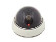 TYCOCAM TD104 12 1pc Fake Dummy Dome CCTV Security Camera with Flashing Red LED light Simulated Surveillance Camera white color