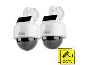 TYCOCAM TD201S 22 2pcs Solar Powered Speed Dummy Dome Camera CCTV Security Surveillance Simulated LED Dome Camera White Color