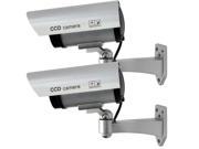 TYCOCAM TD301 22 2pcs Silver Outdoor Fake Dummy Camera for Security Waterproof CCTV Surveillance with 1 flashing LED