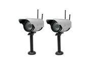 TYCOCAM TD306SI 22 Outdoor Indoor Solar Powered 2pcs Silver CCTV Dummy Security Camera Fake WiFi IP Camera with Flash LED Dummy IP Camera