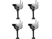 YCOCAM TD306SI 42 Outdoor Indoor Solar Powered 4pcs Silver CCTV Dummy Security Camera Fake WiFi IP Camera with Flash LED Dummy IP Camera