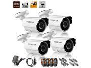 TYCOCAM TA301 4P2 White 4pcs 1080P CMOS CCTV Security Camera Home Safe Camera with IR CUT Nightvision with 15M IR distance IP66 Waterproof for Indoor and Outdoo