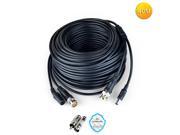 TYCOCAM TC0140 1 40M 131 feet 1pc CCTV cable with power cable in Black also support SDI TVI CVI and AHD camera