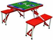 NFL New York Giants Football Field Design Portable Folding Table Seats Red