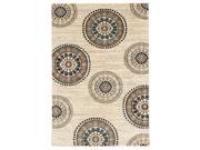 Maxy Home Medallion Circles 5 x 7 59 inch by 83 inch Cream IVORY Luxury Area Rug