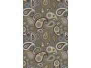 Maxy Home 3 3 x 5 GRAY Paisley Floral Rubber Back Non Skid Area Rug HMM5014