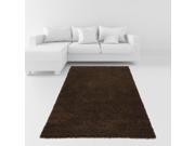 Maxy Home 6 7 x 9 3 BROWN Plain Solid Color Soft Shag Contemporary Area Rug 7 by 10 ft