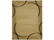 Maxy Home 5 3 x 6 11 IVORY BEIGE Contemporary Arches French Border Area Rug 5 ft by 7 ft