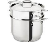 All Clad Stainless Steel 6 Qt Pasta Pot with Insert