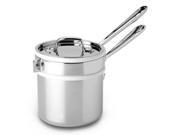 All Clad Stainless Sauce Pan with Double Boiler 2 Qt