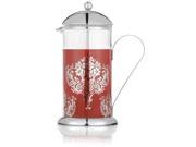 La Cafetiere Red Damask 8 Cup French Press