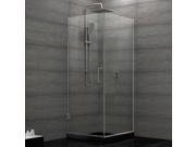 DreamLine Unidoor Plus 30 3 8 in. W x 30 in. D x 72 in. H Hinged Shower Enclosure Brushed Nickel Finish Hardware