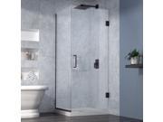 DreamLine Unidoor Plus 30 3 8 in. W x 30 in. D x 72 in. H Hinged Shower Enclosure Oil Rubbed Bronze Finish Hardware