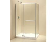 DreamLine Quatra 58 3 8 to 58 3 4 in. W x 34 3 8 in. D x 72 in. H Pivot Shower Enclosure Brushed Nickel Finish Hardware