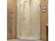 DreamLine PrismLux 38 1 4 in. W x 38 1 4 in. D x 72 in. H Hinged Shower Enclosure Chrome Finish Hardware