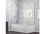DreamLine AquaLux 56 to 60 in. W x 30 in. D x 58 in. H Hinged Tub Door Chrome Finish Hardware