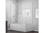 DreamLine Aqua Ultra 56 to 60 in. W x 30 in. D x 58 in. H Hinged Tub Door Brushed Nickel Finish Hardware