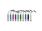 Precision Touch 10 PACK Mini Bullet Stylus Touch Pen For iPad iPhone Samsung Galaxy Multi Color