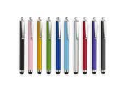 Precision Touch 10 PACK Soft Touch Stylus Touch Pen For iPad iPhone Samsung Galaxy Multi Color