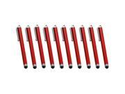 Precision Touch 10 PACK Soft Touch Stylus Touch Pen For iPad iPhone Samsung Galaxy Red