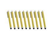 Precision Touch 10 PACK Soft Touch Stylus Touch Pen For iPad iPhone Samsung Galaxy Gold