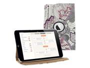 Purple Map Design 360 Degree Rotating Leather Case Cover for Apple iPad Mini 2