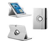 White Leather 360 Degree Rotating Case Cover for Samsung Galaxy Note 10.1 2014