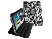 Zebra 360 Degree Rotating Leather Case Cover for Samsung Galaxy Tab 2 10.1 P5100