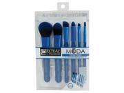 Royal And Langnickel Moda Total Face Brush 7 pc Set Blue