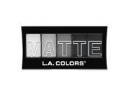 6 Pack L.A. Colors Matte Eyeshadow Black Lace