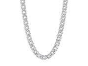 5mm Rhodium Plated Venitian Chain Necklace 16