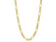 3mm Gold Plated Miami Figaro Link 22 Chain 8 Bracelet Set