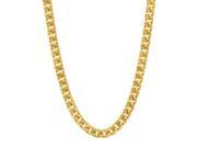 5mm 14k Gold Plated Flat Cuban Link Curb Chain Necklace 24