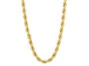 4mm 14k Gold Plated French Rope Chain Necklace 18