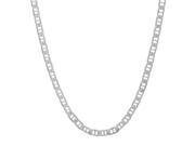 3mm Solid 925 Sterling Silver Flat Mariner Link Italian Crafted Chain 18