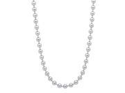 3mm Rhodium Plated Ball Chain Necklace 36