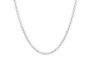 Solid 925 Sterling Silver 2mm Rolo Cable Link Italian Crafted Chain 24