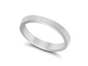 Standard Fit Straight Edge Cigar Pipe Cut Sterling Silver Wedding Band Ring Size 10