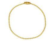 Thin 2.3mm 14k Yellow Gold Plated Military Style Ball Chain Bracelet 8