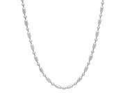 2.3mm Solid Stainless Steel Multi Shaped Bead Pelline Chain Necklace 16