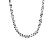 Durable Solid Stainless Steel 5mm Rounded Box Link Chain Necklace 22
