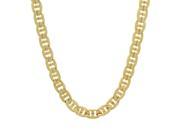 7mm 14k Gold Plated Pressed Mariner Chain Necklace 24